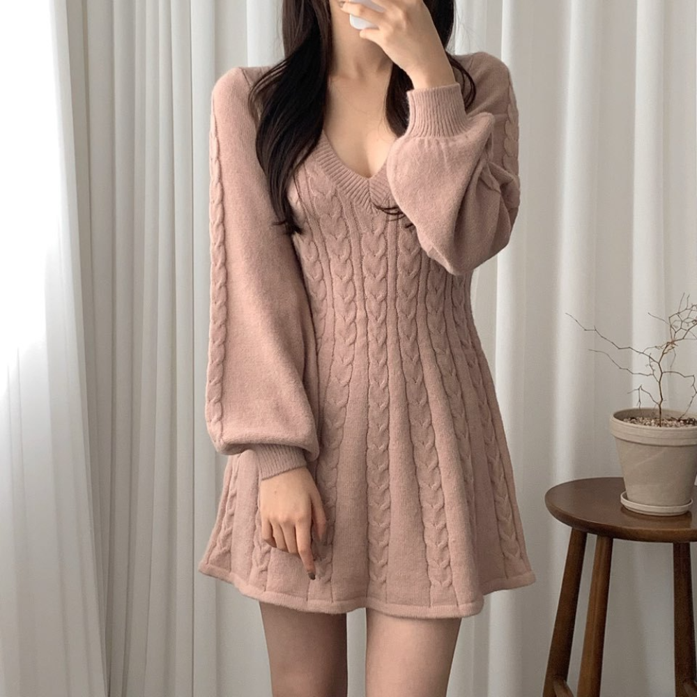 Zavando - Elegantes Strickkleid für Damen