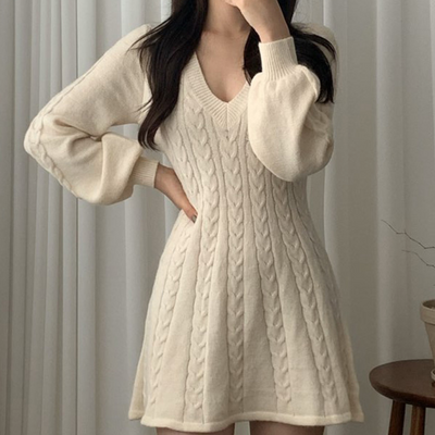 Zavando - Elegantes Strickkleid für Damen