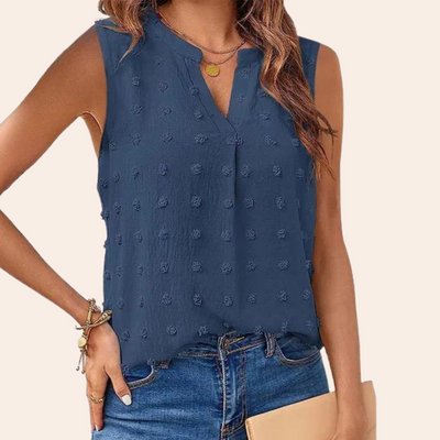 Zavando - Elegante ärmellose Bluse