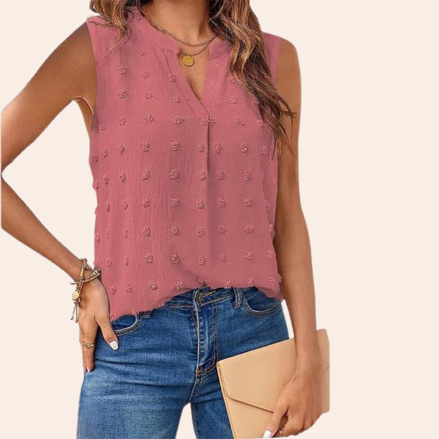 Zavando - Elegante ärmellose Bluse