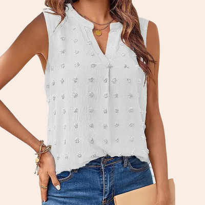 Zavando - Elegante ärmellose Bluse