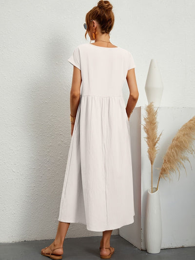 Zavando - Kleid mit Rundhalsausschnitt