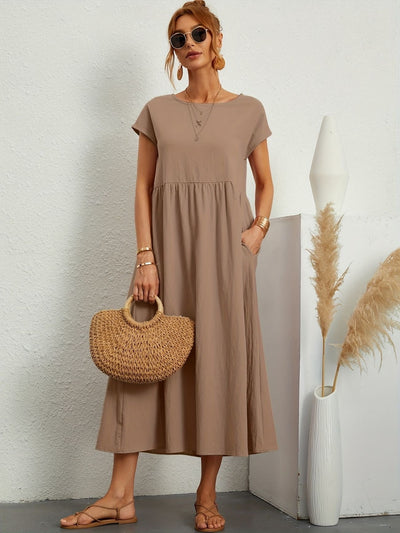 Zavando - Kleid mit Rundhalsausschnitt