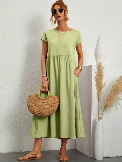 Zavando - Kleid mit Rundhalsausschnitt