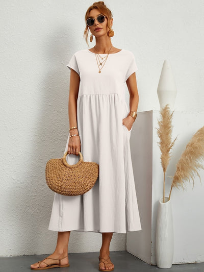 Zavando - Kleid mit Rundhalsausschnitt