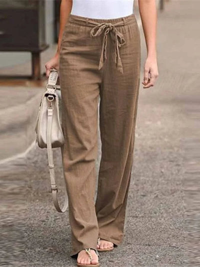 Zavando - Bequeme Leinenhose im lässigen Stil