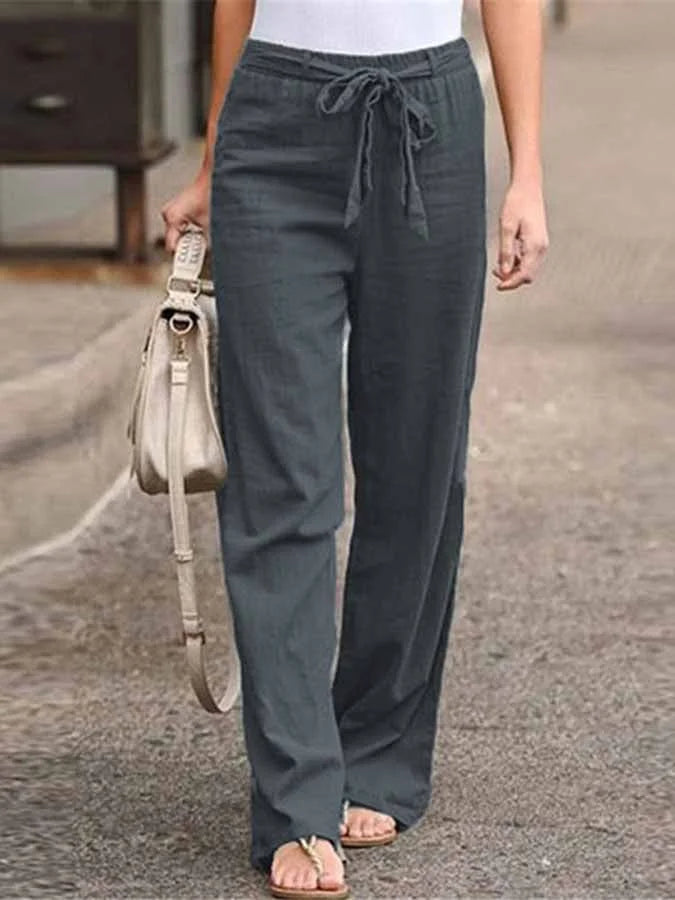 Zavando - Bequeme Leinenhose im lässigen Stil