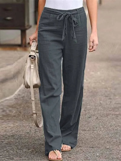 Zavando - Bequeme Leinenhose im lässigen Stil