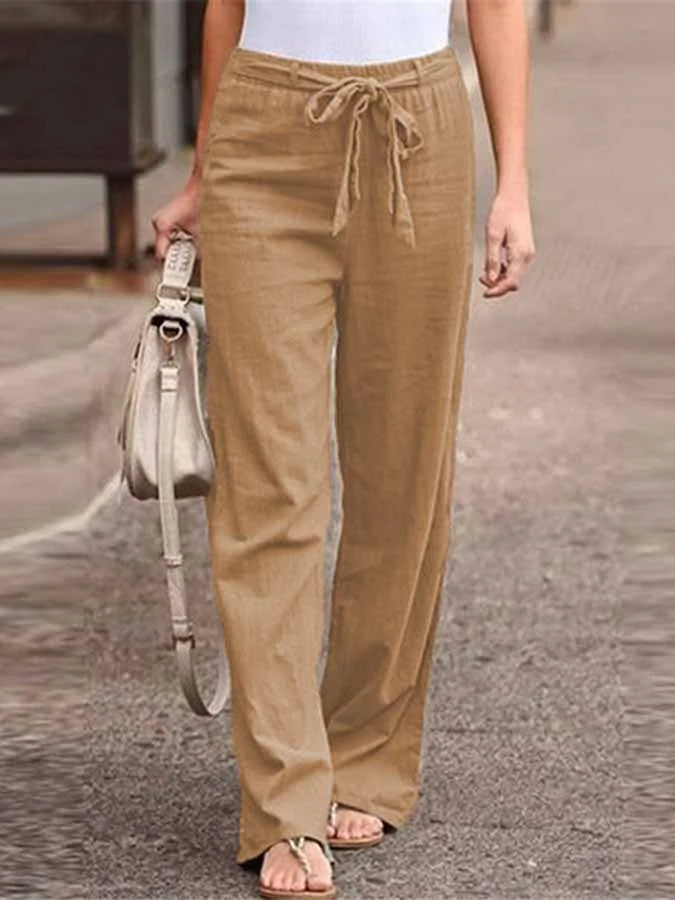 Zavando - Bequeme Leinenhose im lässigen Stil