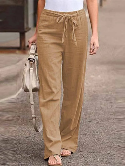 Zavando - Bequeme Leinenhose im lässigen Stil