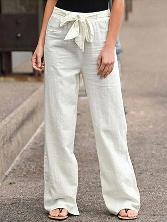 Zavando - Bequeme Leinenhose im lässigen Stil