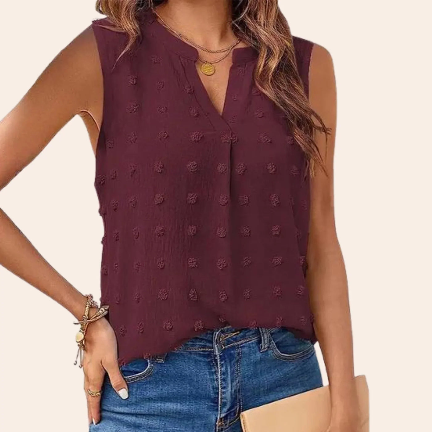 Ärmellose Bluse für Damen