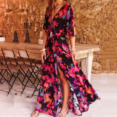 Zavando – Maxikleid mit stilvollem Print