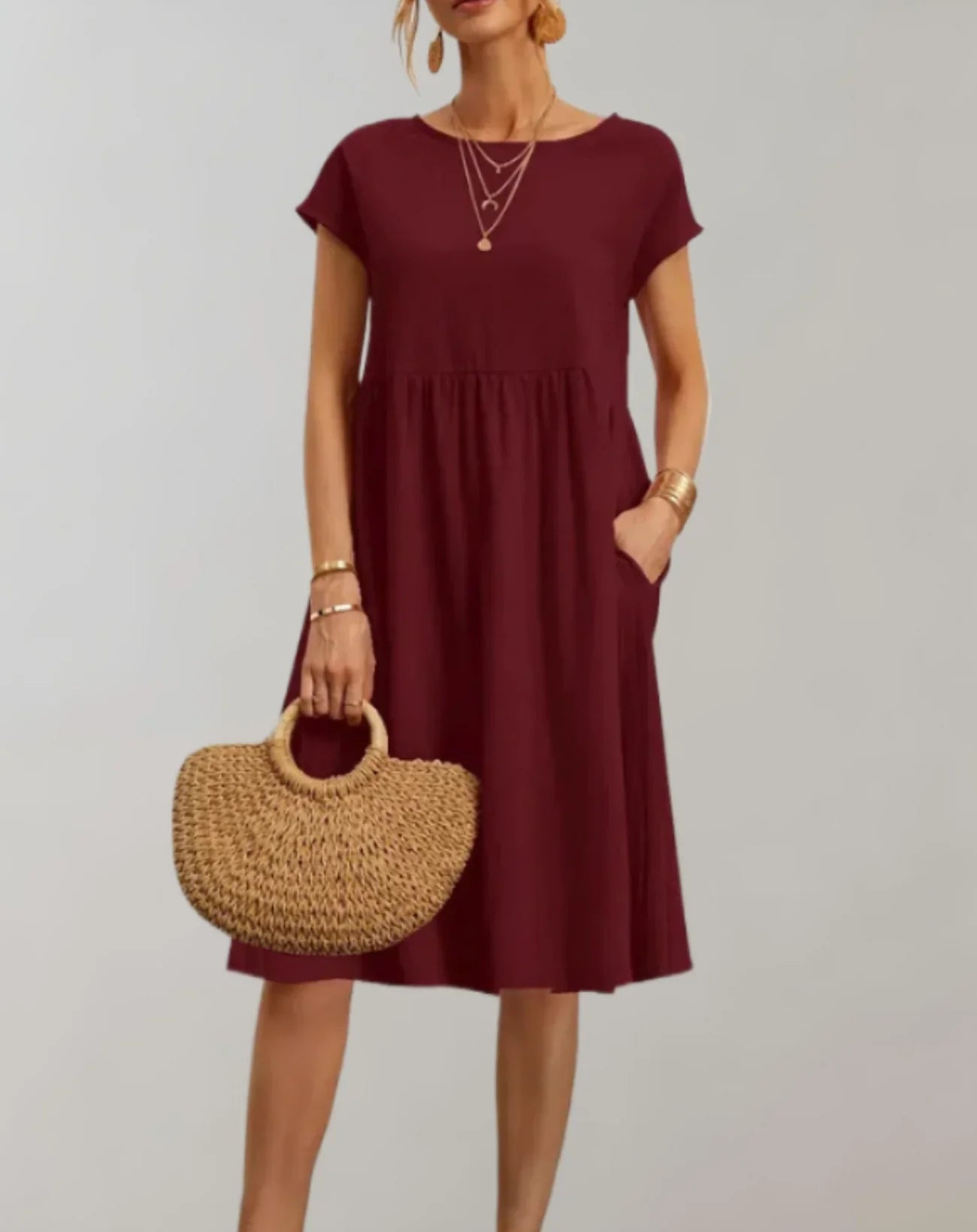 Zavando – Trendiges Kleid aus Baumwollleinen