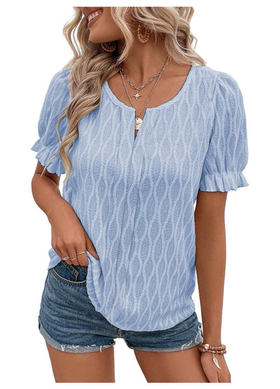 Zavando-Top mit Puffärmeln für Damen – Trendy, locker und bequem