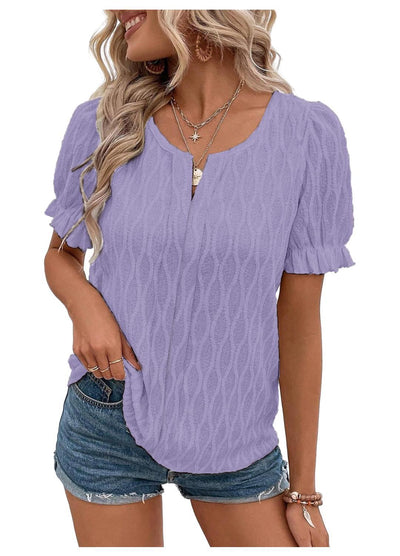 Zavando-Top mit Puffärmeln für Damen – Trendy, locker und bequem