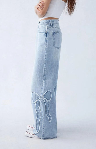 Zavando - Stylische Jeans mit verstellbaren Schleifen