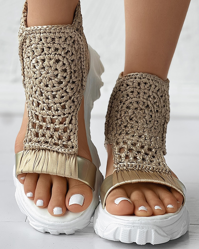 Zavando - Elastische Strick-Sandalen