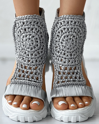 Zavando - Elastische Strick-Sandalen