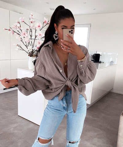 Zavando - Oversize Musselin Bluse Freya