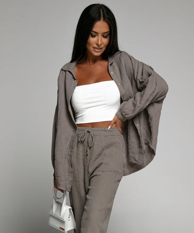 Zavando - Oversize Musselin Bluse Freya