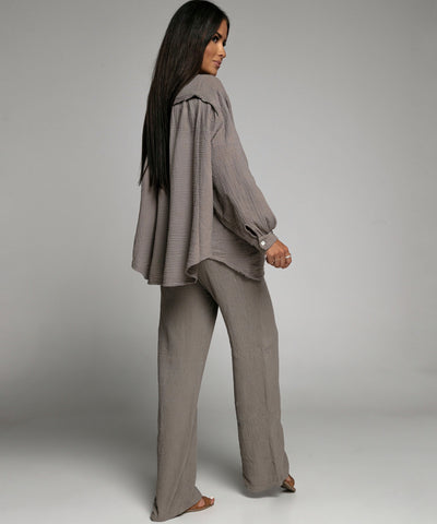 Zavando - Oversize Musselin Bluse Freya