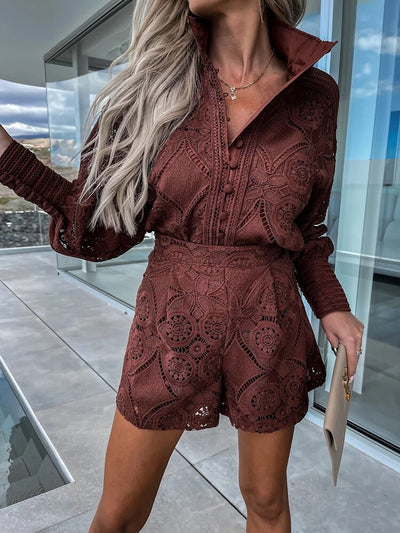 Zavando - Spitzen-Romper-Kleid