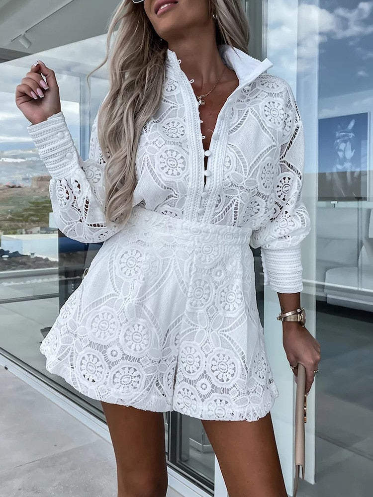 Zavando - Spitzen-Romper-Kleid