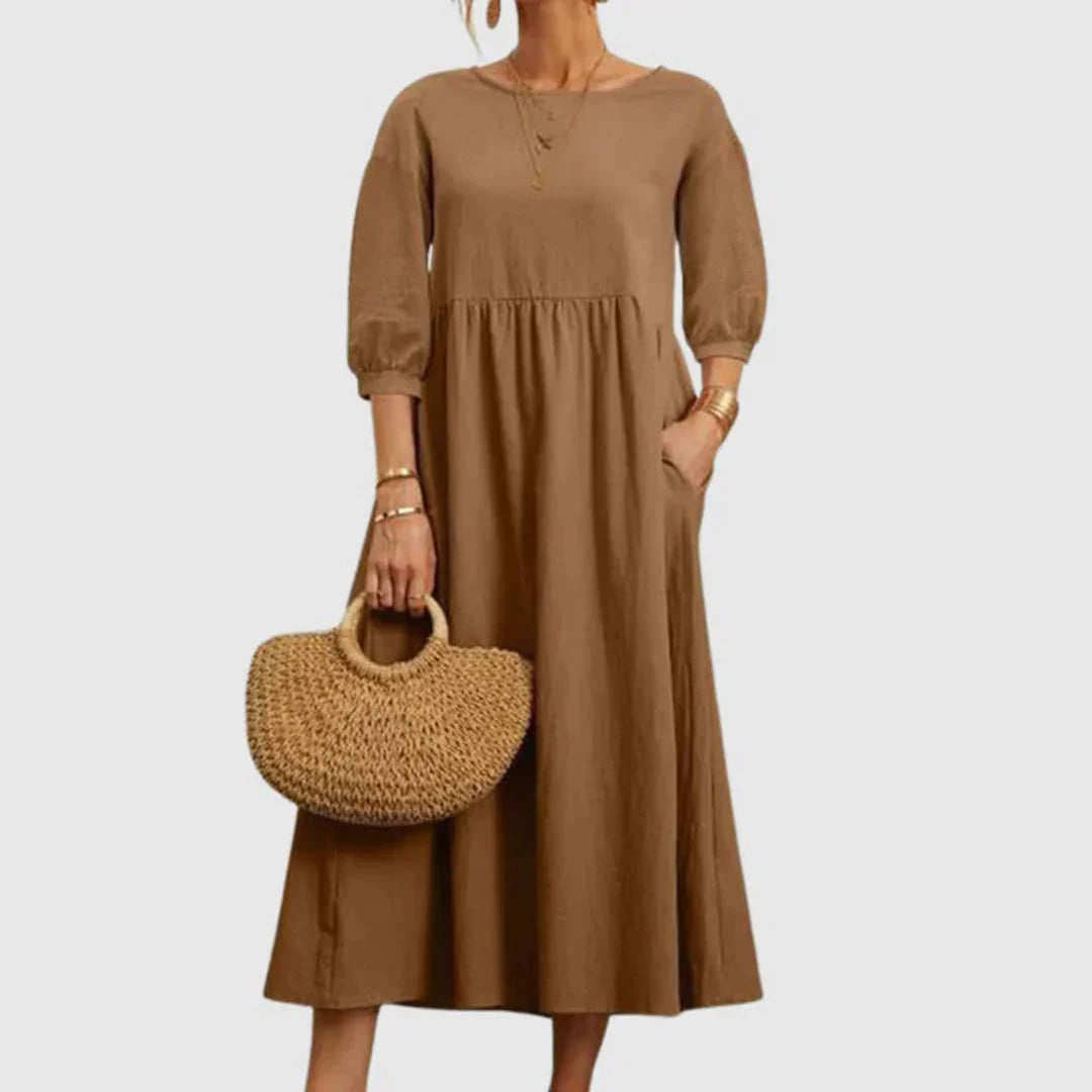 Zavando – Stilvolles Kleid aus Baumwollleinen