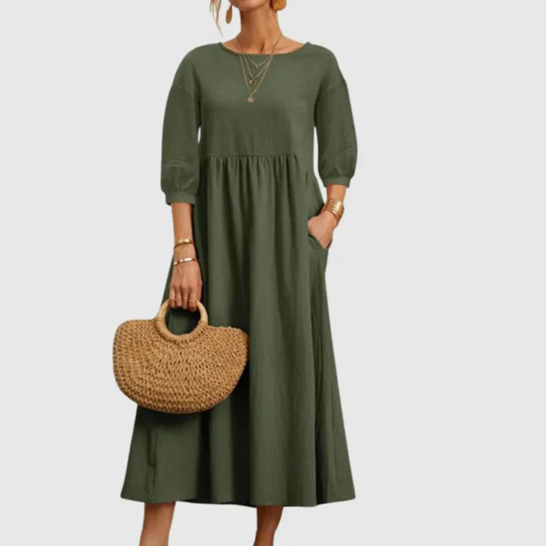 Zavando – Stilvolles Kleid aus Baumwollleinen