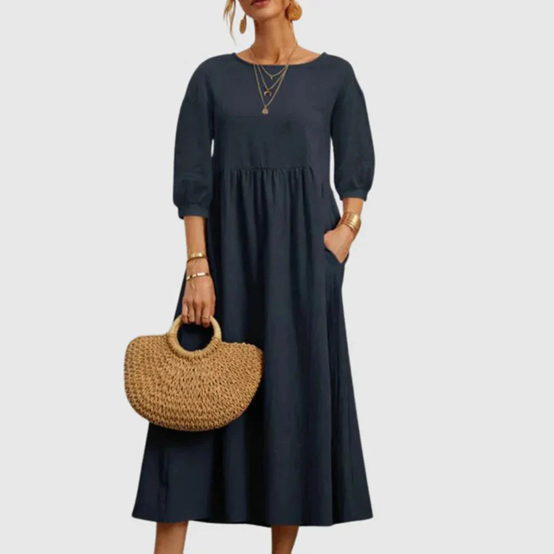 Zavando – Stilvolles Kleid aus Baumwollleinen