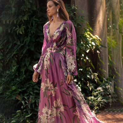 Umwerfendes Kleid Mit Tiefem Ausschnitt Für Damen | Maxi