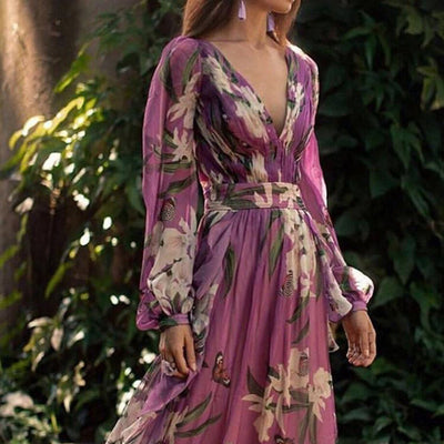 Umwerfendes Kleid Mit Tiefem Ausschnitt Für Damen | Maxi