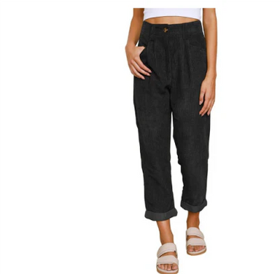 Kurze Cordhose Mit Mittlerer Taille Für Damen | Sommer