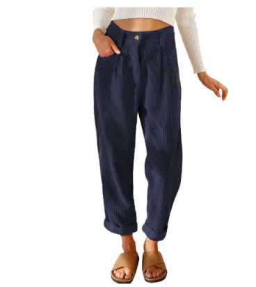 Kurze Cordhose Mit Mittlerer Taille Für Damen | Sommer