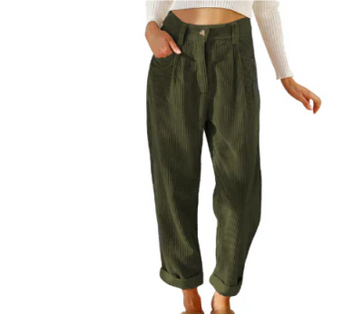 Kurze Cordhose Mit Mittlerer Taille Für Damen | Sommer