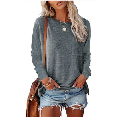 Locker Sitzendes Sweatshirt Für Damen | Rundhals
