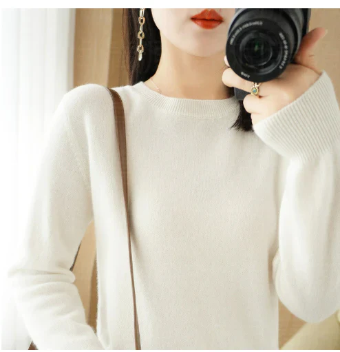 Warmer Langarm Pullover Für Damen | Rundhalsausschnitt