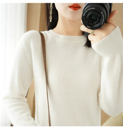 Warmer Langarm Pullover Für Damen | Rundhalsausschnitt