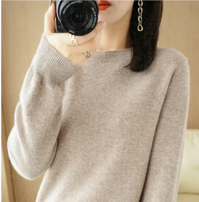 Warmer Langarm Pullover Für Damen | Rundhalsausschnitt