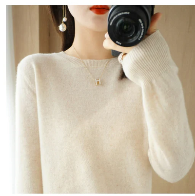 Warmer Langarm Pullover Für Damen | Rundhalsausschnitt