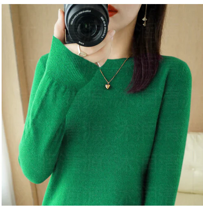 Warmer Langarm Pullover Für Damen | Rundhalsausschnitt