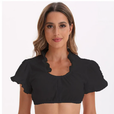 Dirndlbluse Mit Rüschen Für Damen | Kurzarm