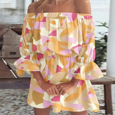 Zavando - Schulterfreies Mini-Strandkleid