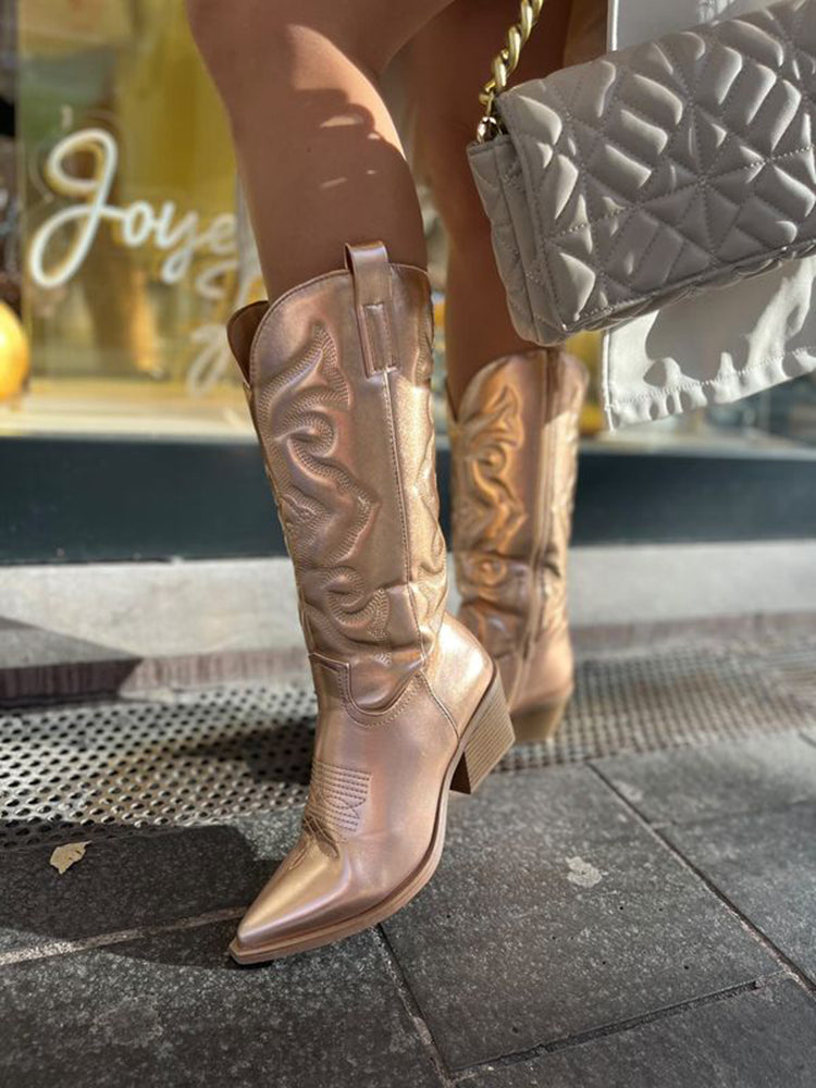 Zavando - legante metallische Cowboystiefel