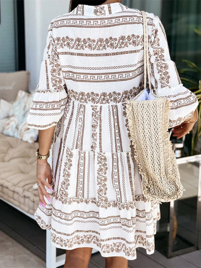 Zavando – Stilvolles Baumwollkleid im Bohème-Stil