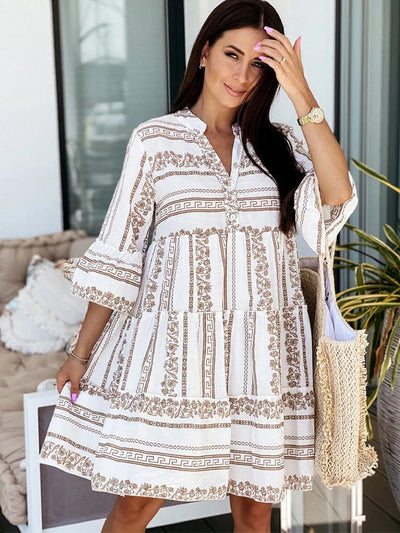 Zavando – Stilvolles Baumwollkleid im Bohème-Stil