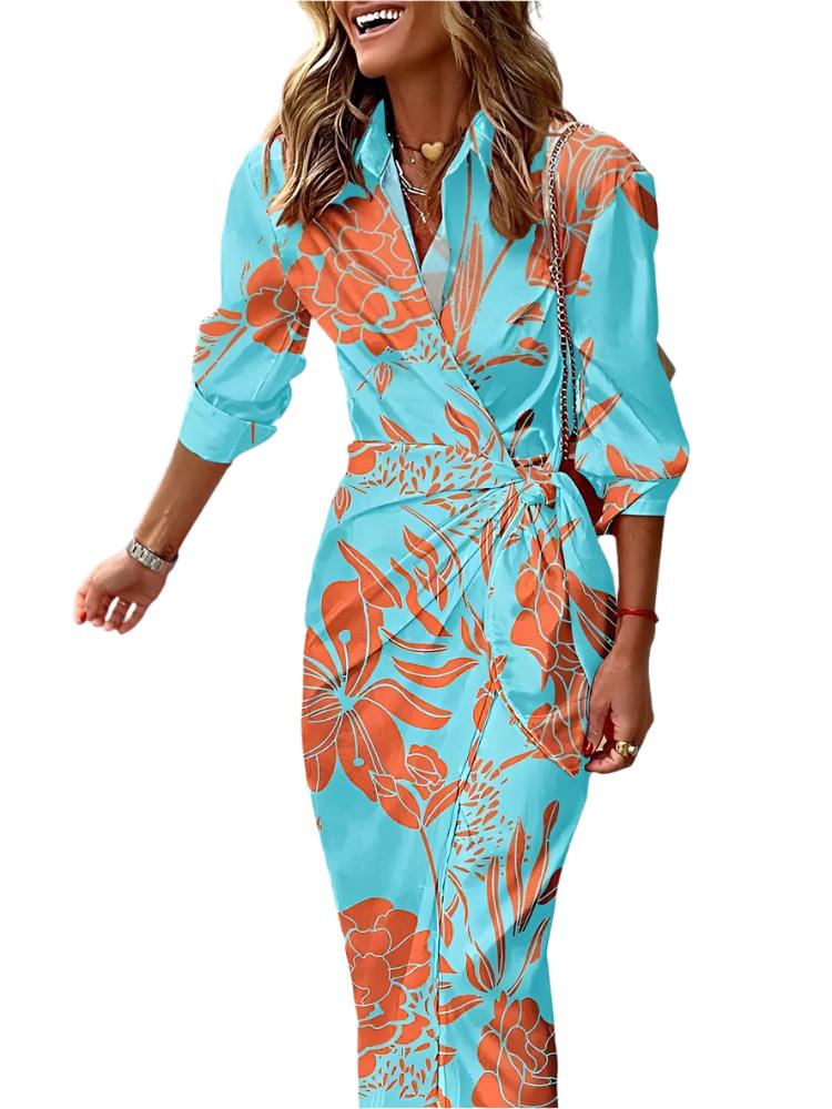 Zavando – Luxus Wickel Sommerkleid mit femininer Passform