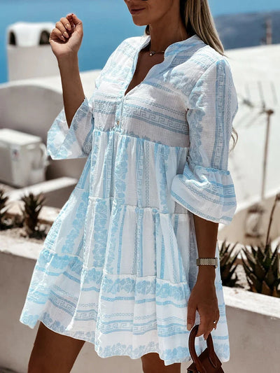 Zavando – Stilvolles Baumwollkleid im Bohème-Stil