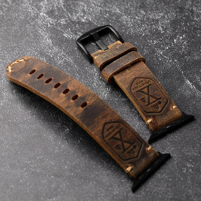 Handgefertigtes echtes Leder Rindsleder Apple Watch Armband